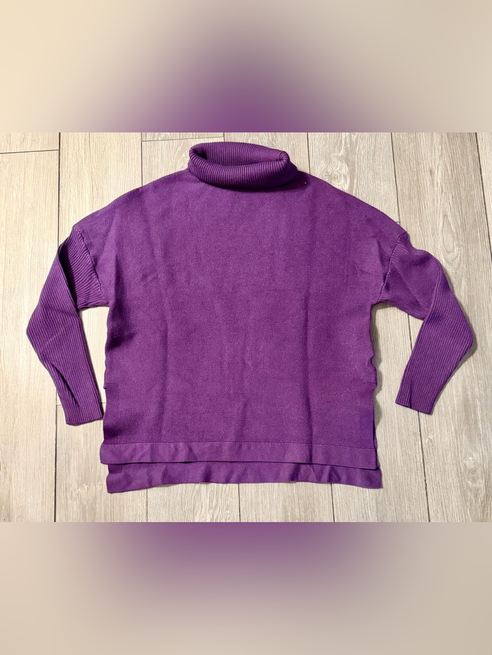 Illusory Purple Oversized Turtleneck Sweater NWOT
